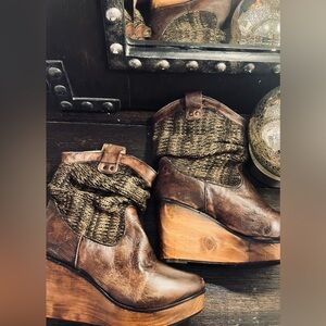 Bed Stu Brown and Tan Ankle Boots